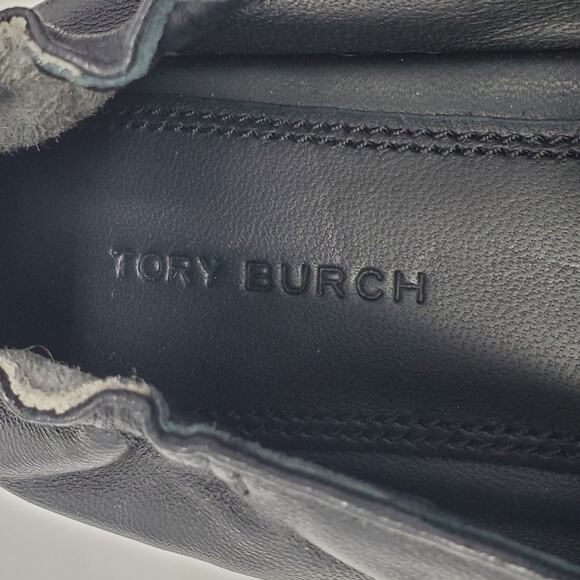 Tory Burch Mini Benton Charm 20MM Tweed Leather Loafer Perfect Black Size 7.5 M - Picture 8 of 11